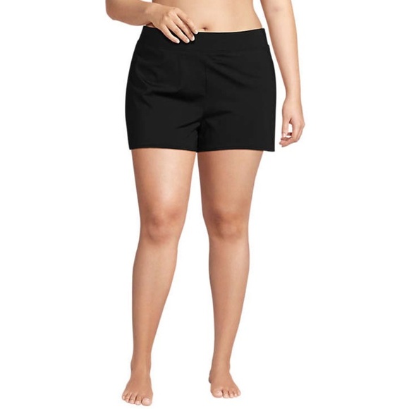LANDSEND Women’s Plus 3” Inseam Swim Shorts With Control Panty, SPF 50 - Picture 2 of 3